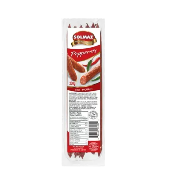 Beef Pepperettes Hot Solmaz (200g x 10)