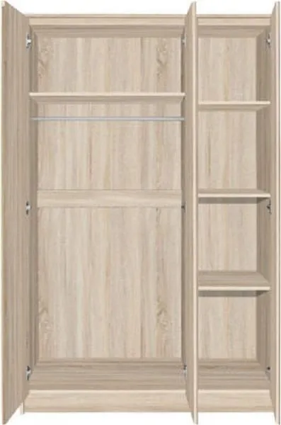 3 Door Wardrobe Sonoma Oak Effect