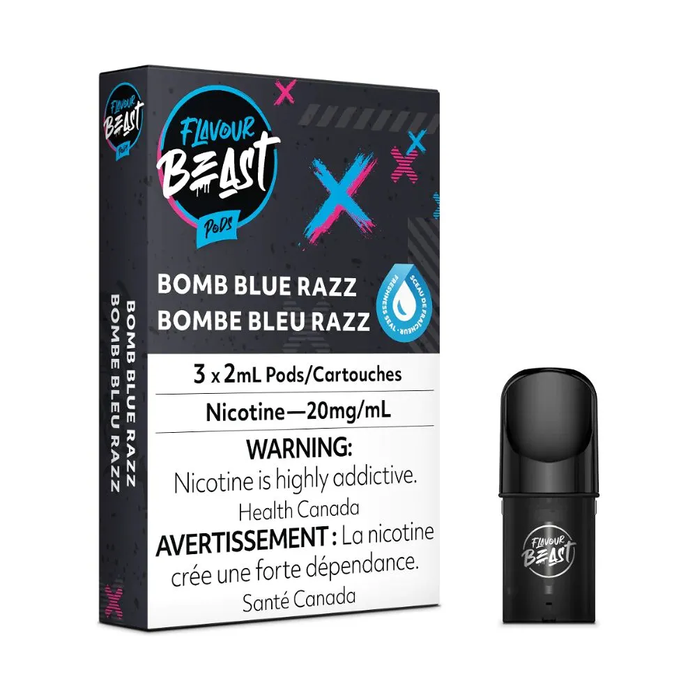 FLAVOUR BEAST POD BOMB BLUE RAZZ