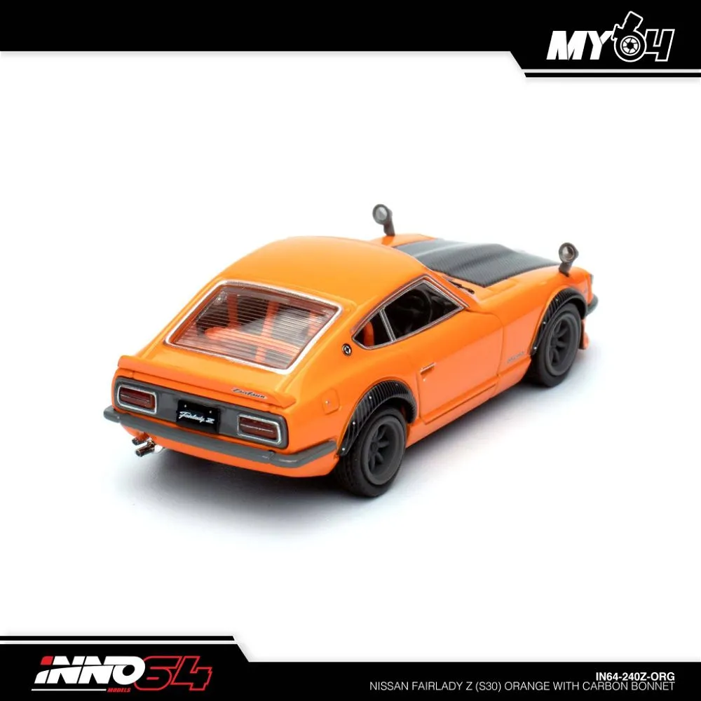 INNO64 | NISSAN FAIRLADY 240Z | ORANGE WITH CARBON BONNET