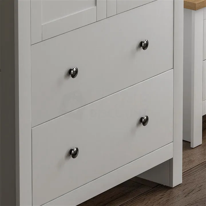 Lobo 2 Door 2 Drawer Wardrobe, White