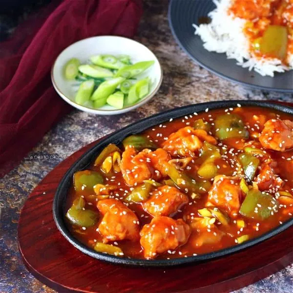 Chicken Manchurian Sizzling (Half)