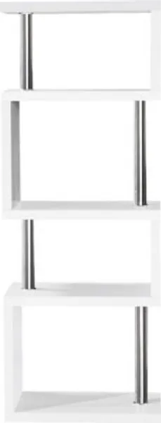 5 Shelf Unit White Gloss Chrome