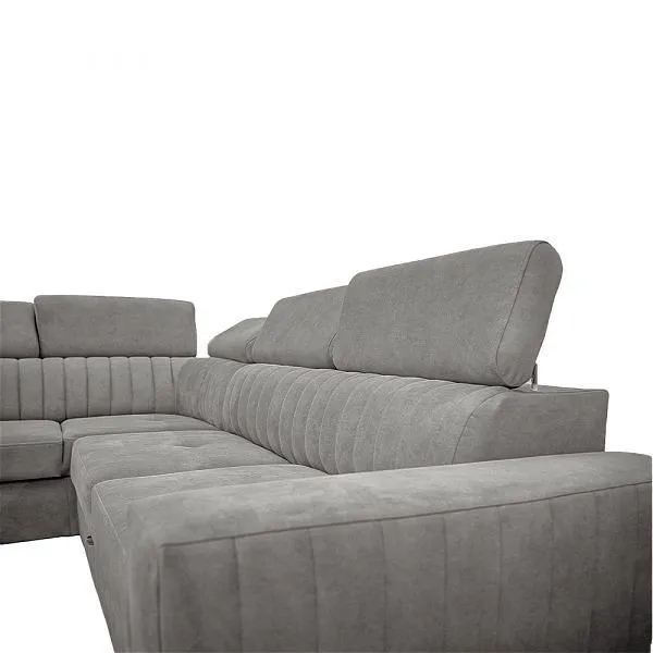 Zarate Grey Shade L-Shaped Sofa Bed