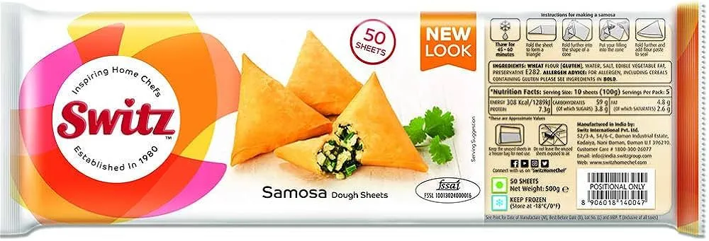 Switz Samosa Oily Leaves 500g