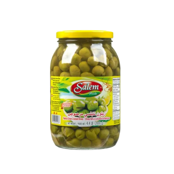 Salem Nablus Cracked Green Olives 1300g