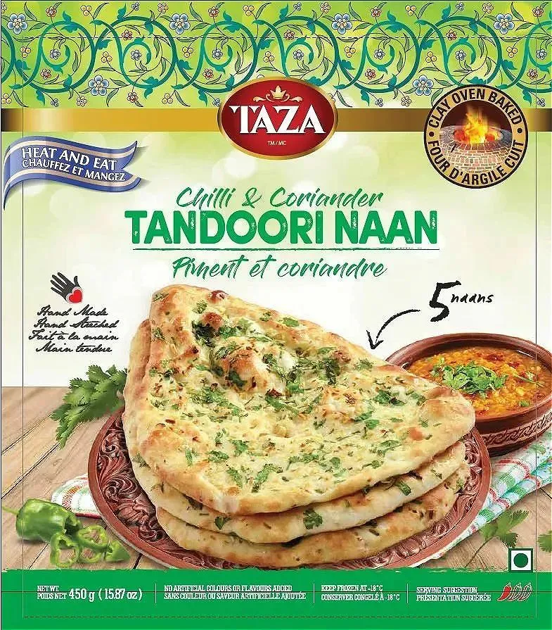 Chilli and Coriander Naan 2 for 4.99