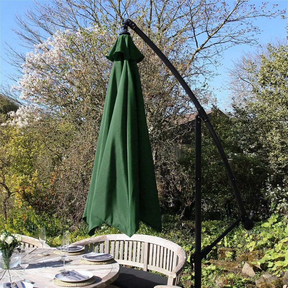 Green Cantilever Parasol