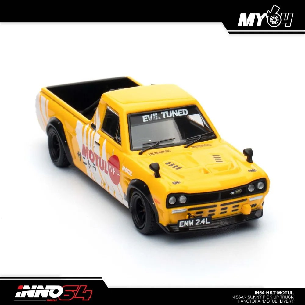 INNO64 | NISSAN SUNNY PICK UP TRUCK HAKOTURA | MOTUL LIVERY