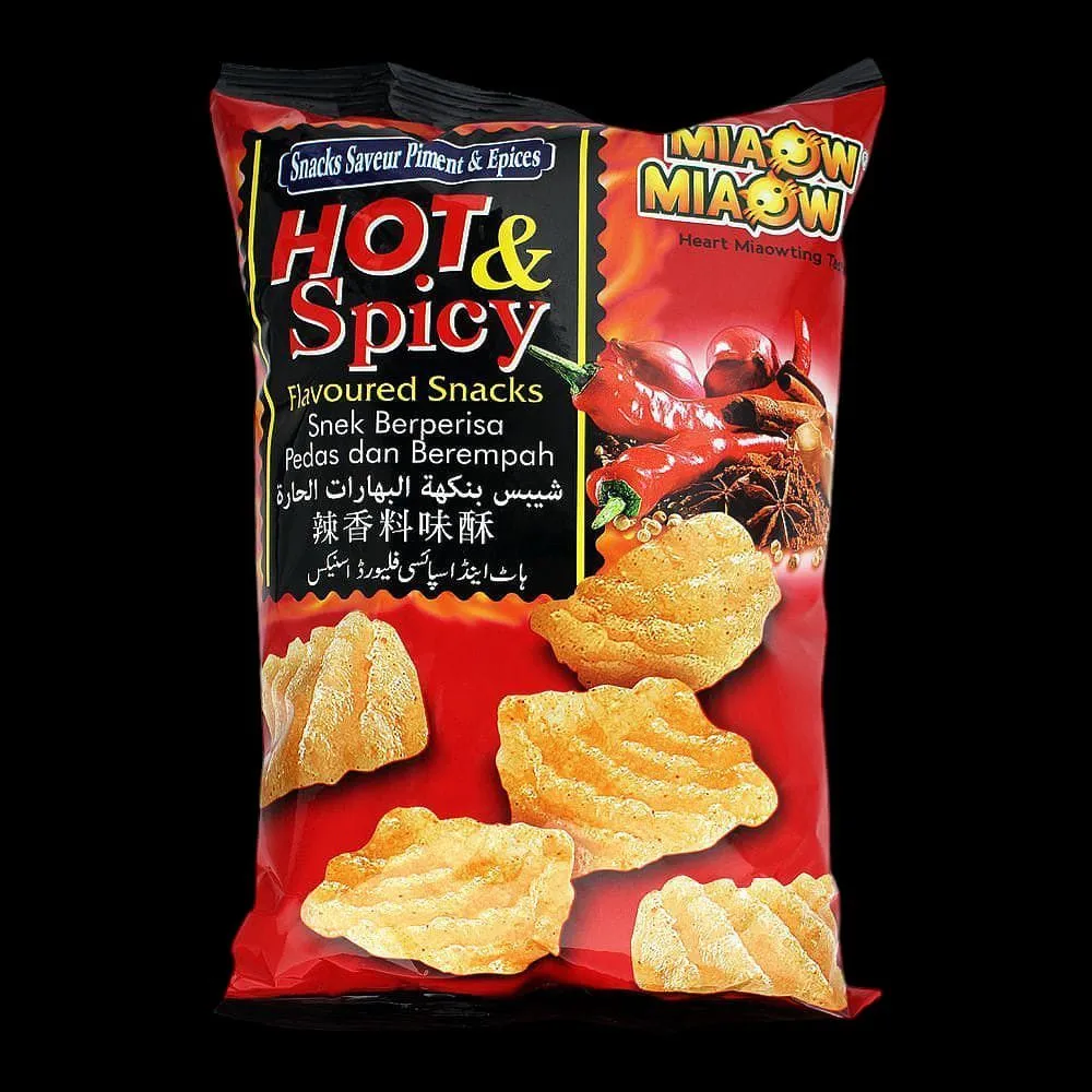 Miaow Hot Spicy Snacks 60Gm