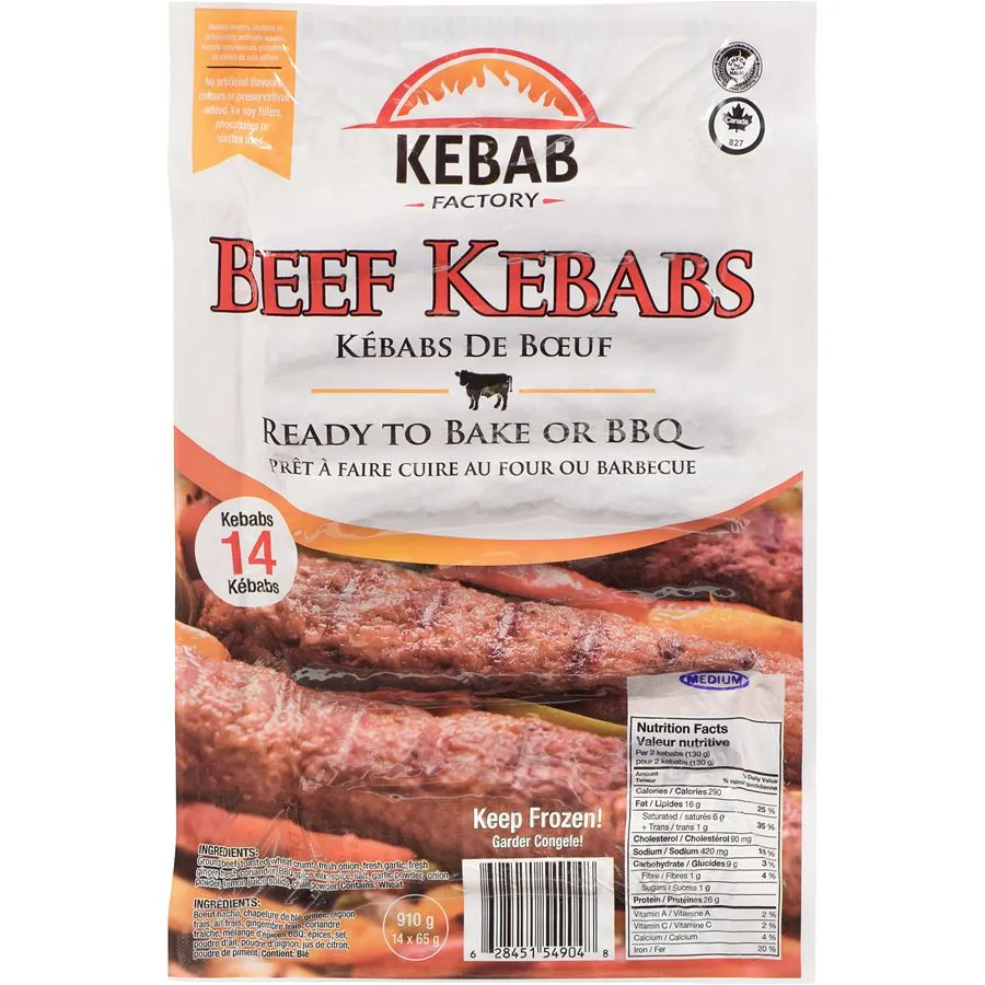 Kebab Factory Beef Kebab 910g