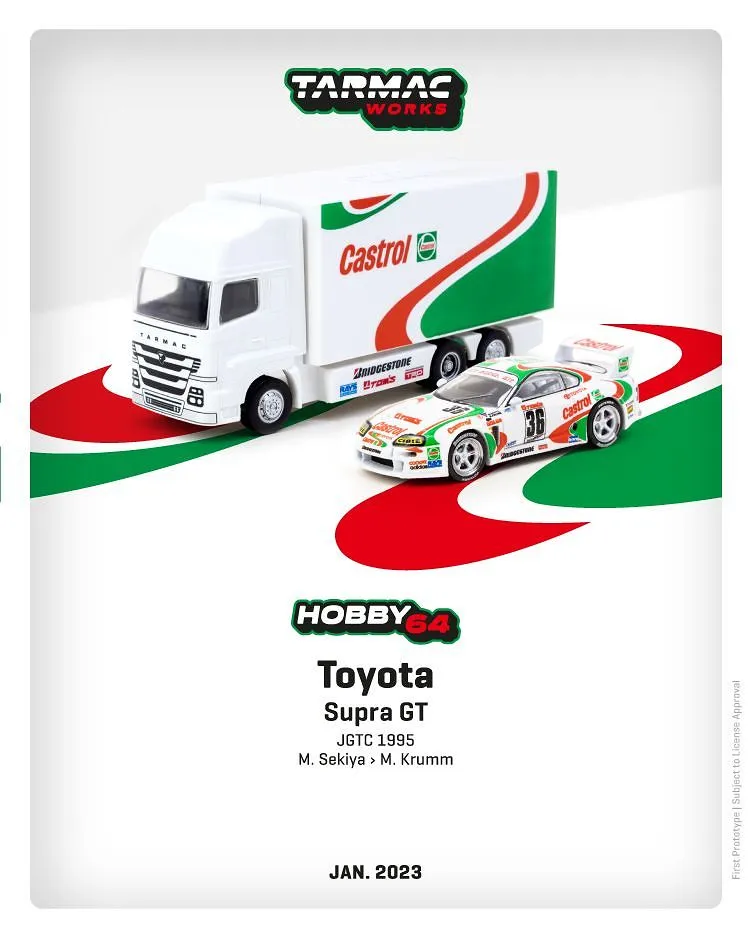 TARMAC WORKS | TOYOTA SUPRA (JZA80) GT | JGTC 1995 M. SEKIYA / M. KRUMM | CASTROL