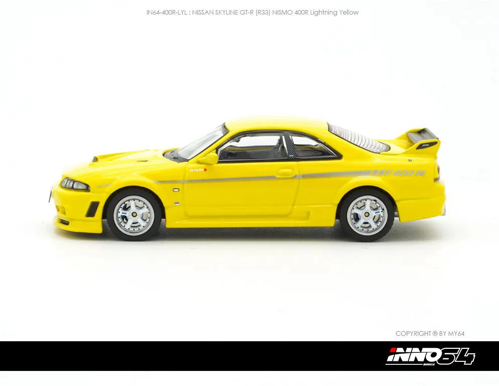 INNO64 | NISSAN SKYLINE GT-R R33 400R | LIGHTNING YELLOW