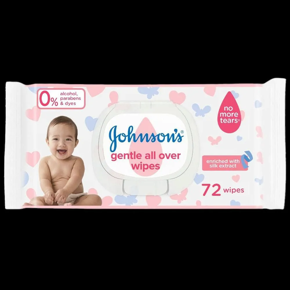 Johnsons Gentle Wipes 72Pcs