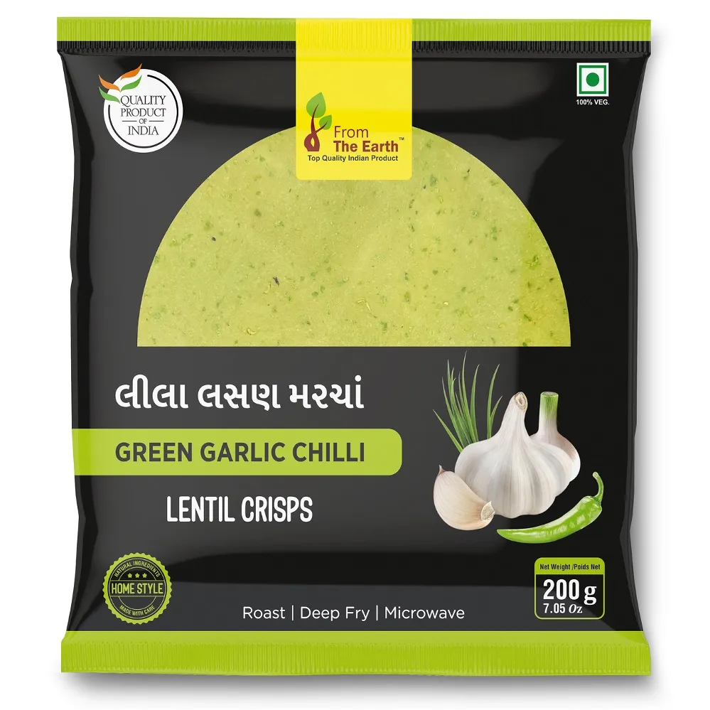 EARTH GREEN GARLIC PAPAD