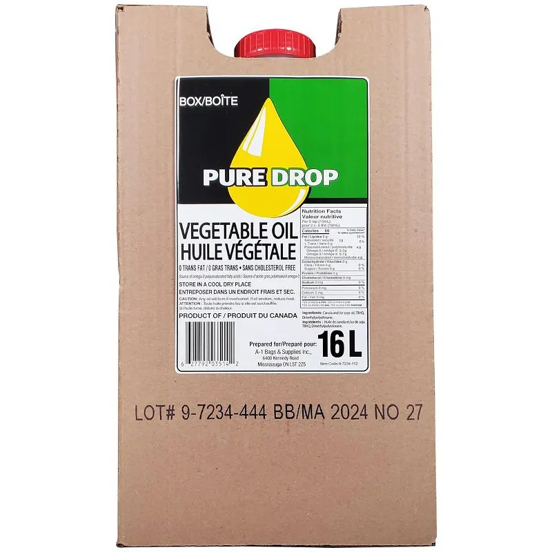 Pure Drop Vegetable Oil 16LT