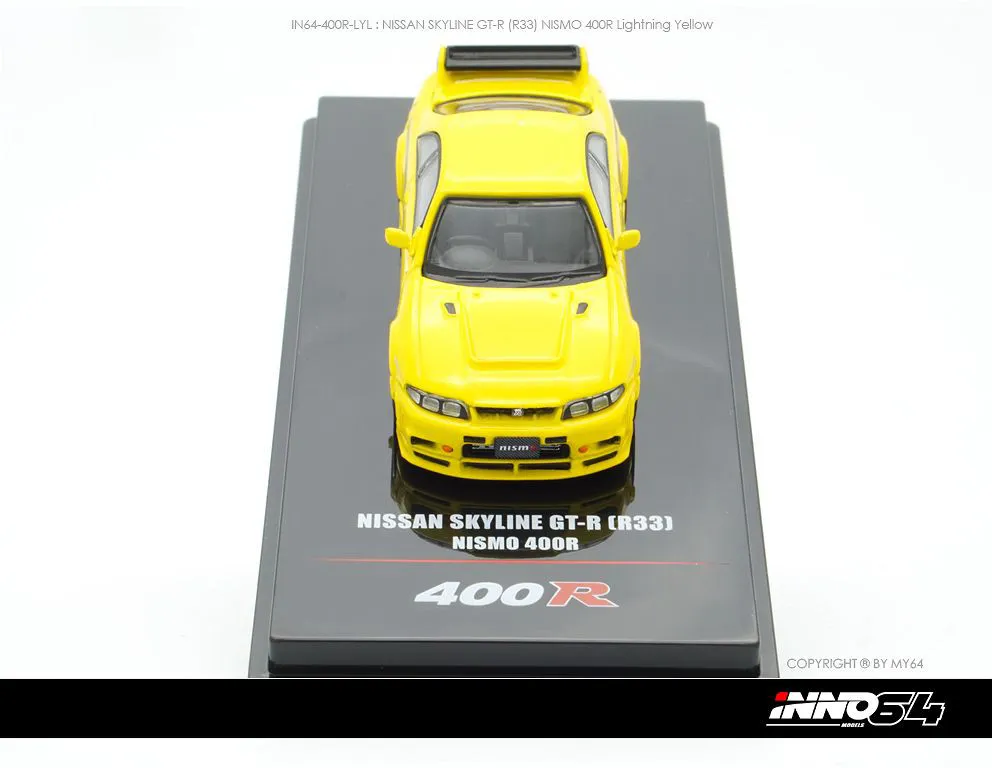 INNO64 | NISSAN SKYLINE GT-R R33 400R | LIGHTNING YELLOW