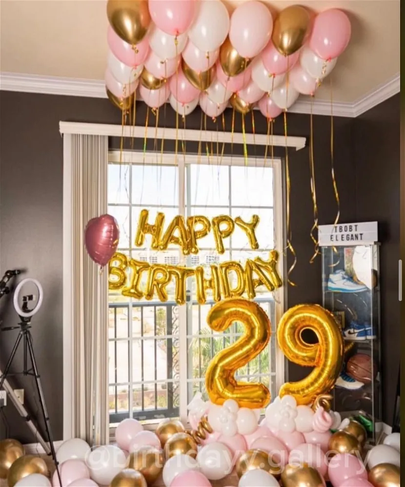 Pink & Golden Birthday Theme