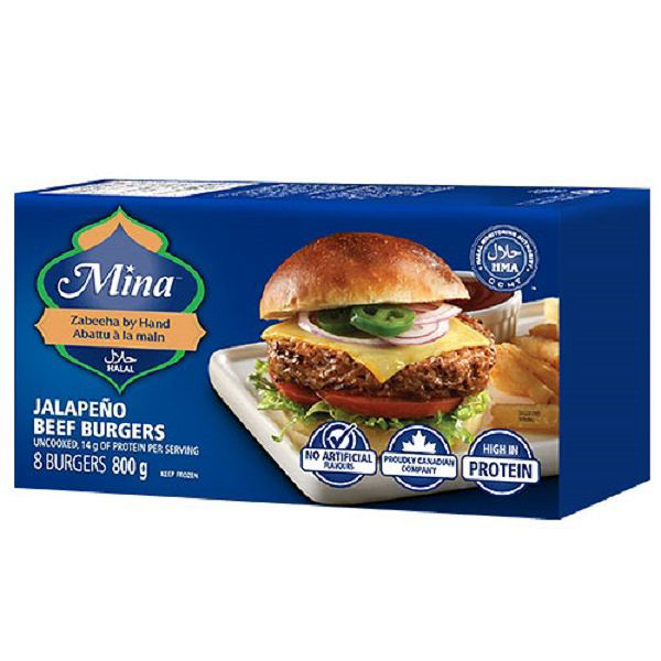 Mina Beef Jalapeno Burger 800g