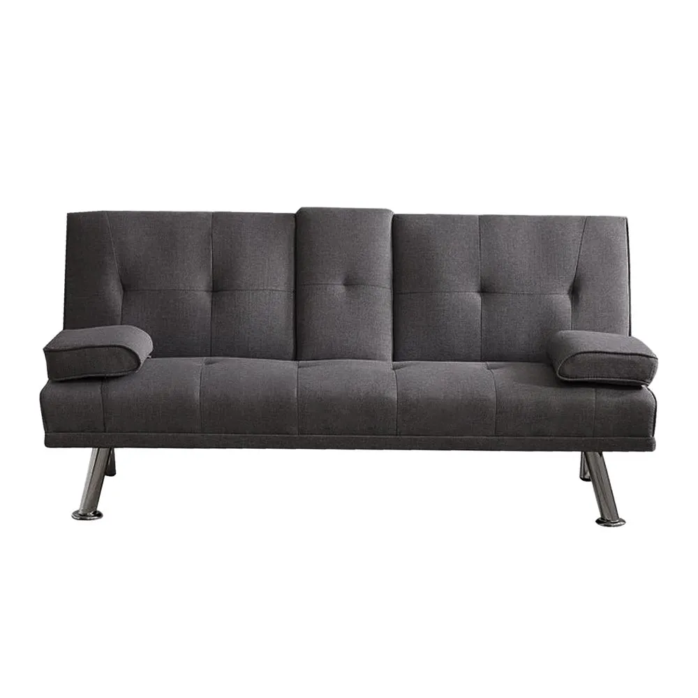 3D Fabric 3 Seater Sofa Bed Grey