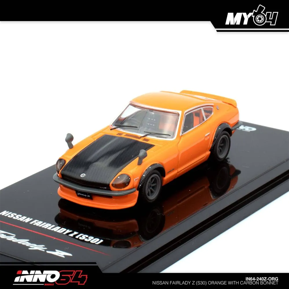 INNO64 | NISSAN FAIRLADY 240Z | ORANGE WITH CARBON BONNET