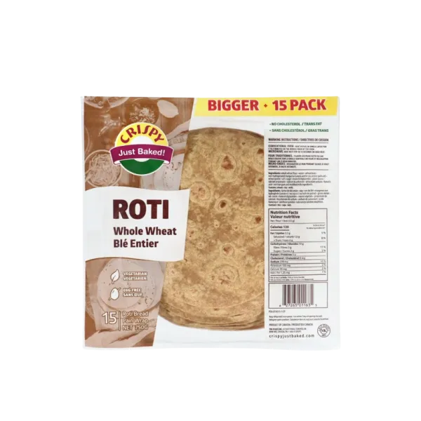 Crispy Chapati Roti Whole Wheat 15 Pcs 450g