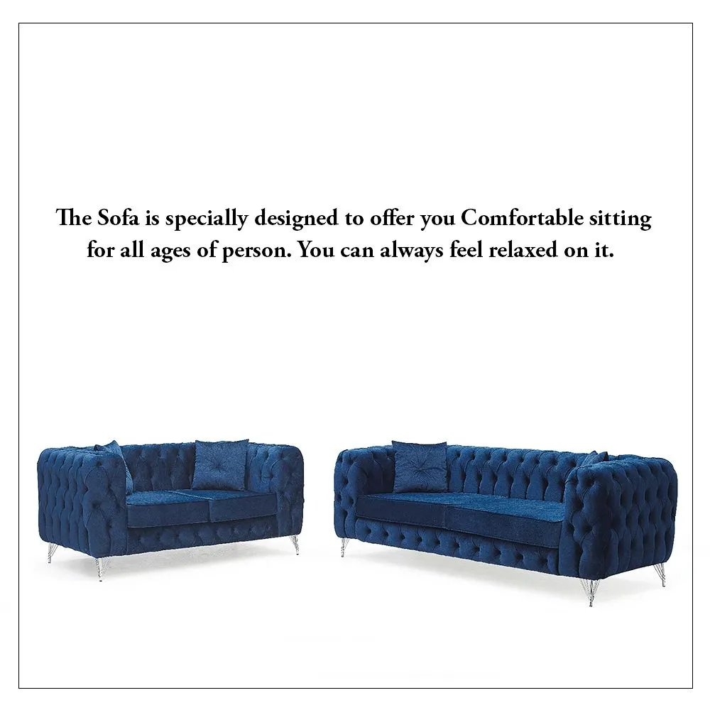 Loxton Blue 3 Plus 2 Sofa Set