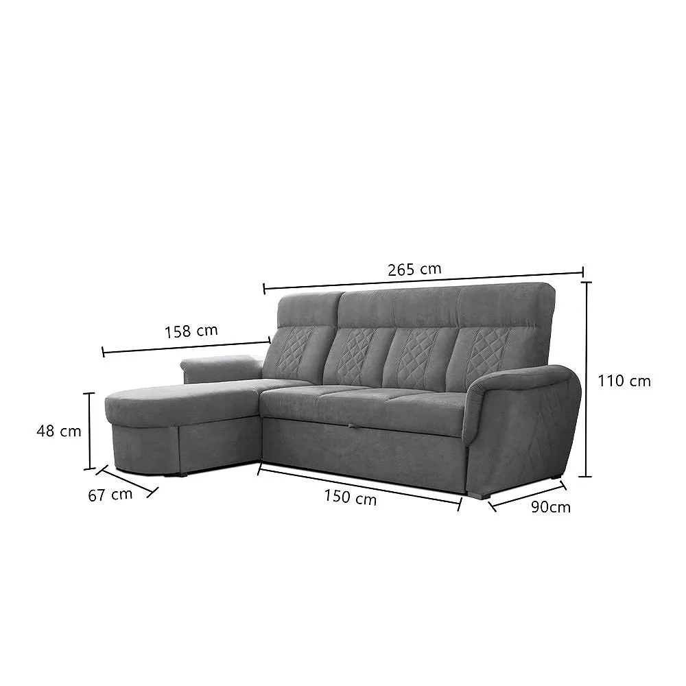 Luzon  Grey Sofa Bed