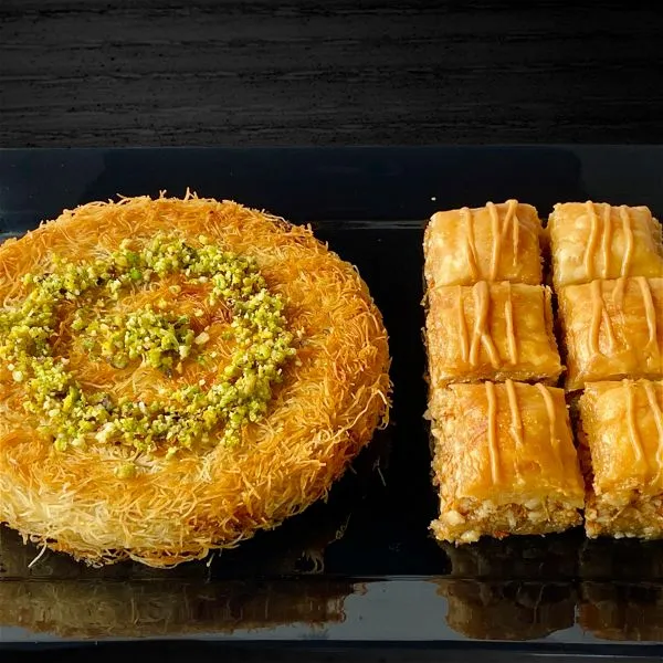 Kunafa with peanut butter Baklava