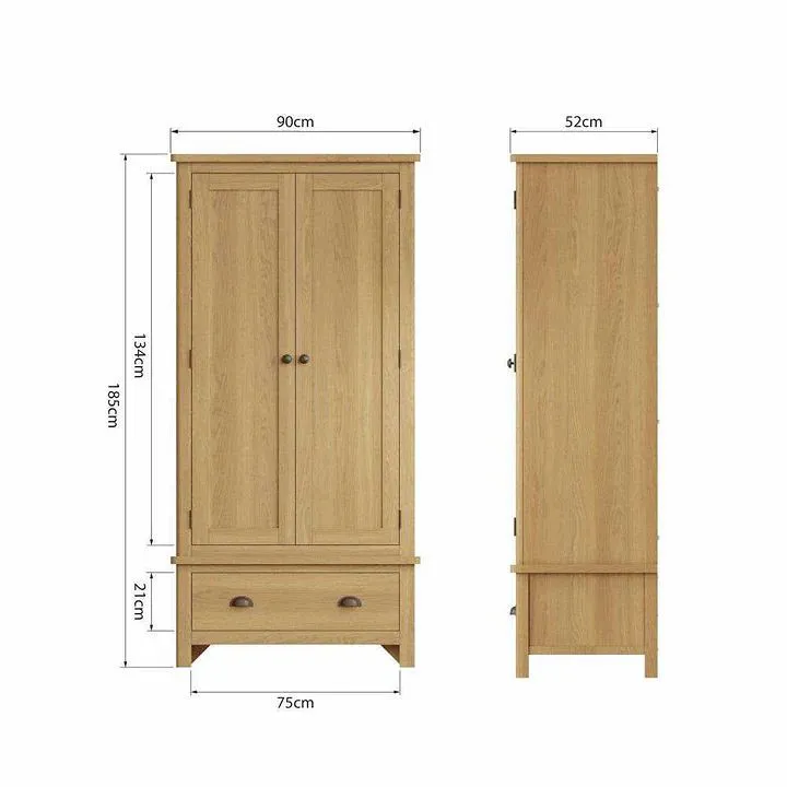 Marvyn Oak 2 Door Wardrobe