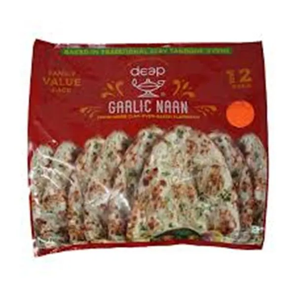 Deep Frozen Garlic Naan 12Pk 900g