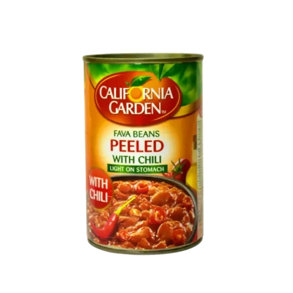 California Garden Peeled Fava Beans with Chilli 450g