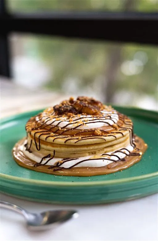 Banoffee Fluffy Pancake Stack.