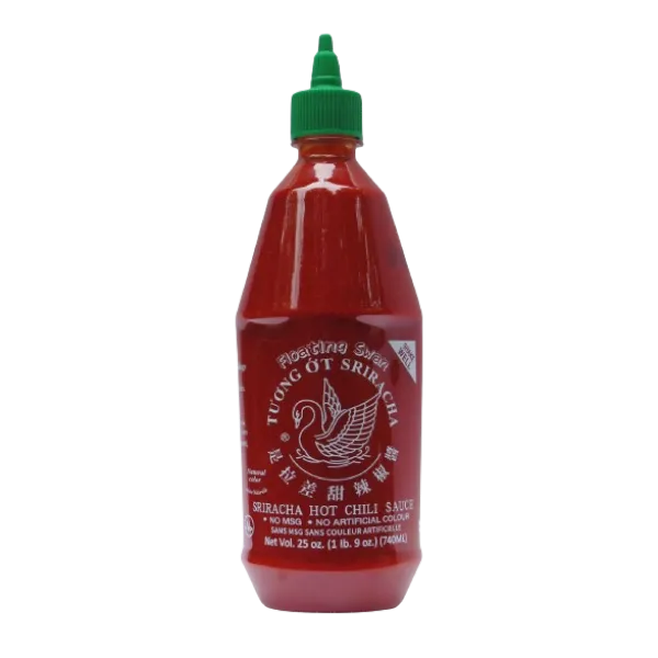 Floating Swan Sriracha Bottle