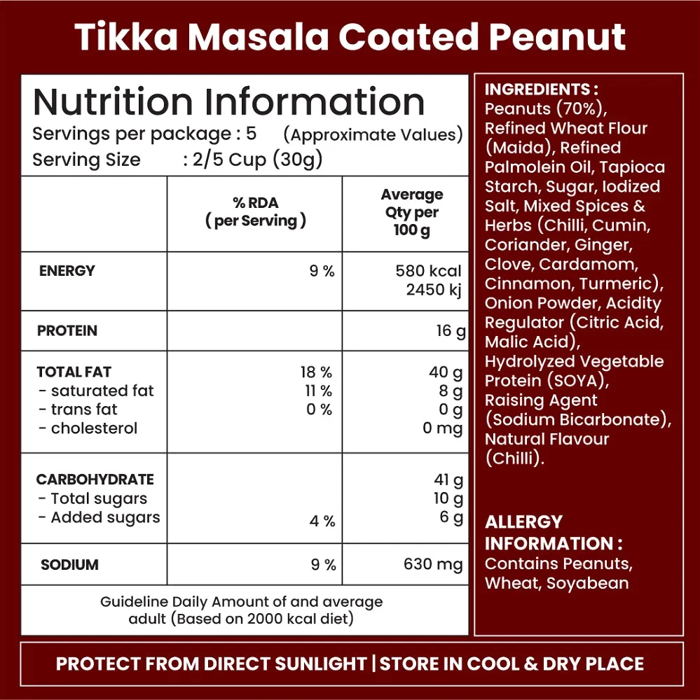 JABSON TIKKA COAT PEANUTS 140 GM