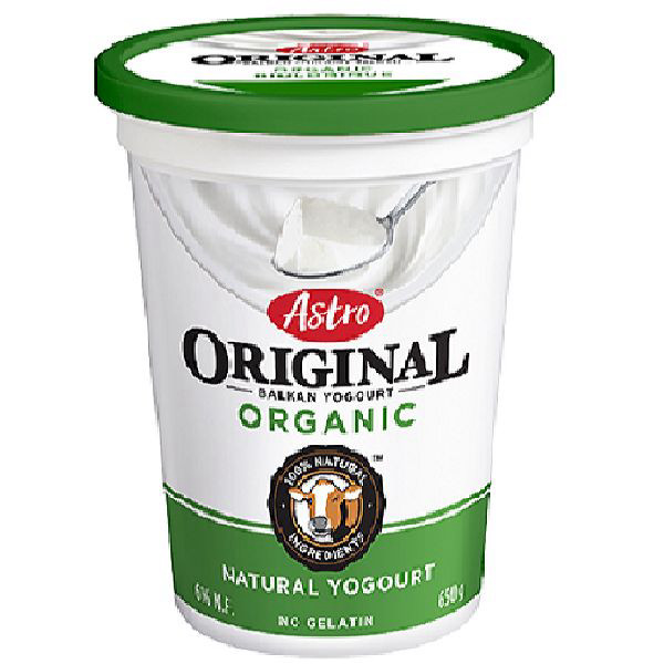 Astro Original Organic Yogourt Balkan 6% 650g