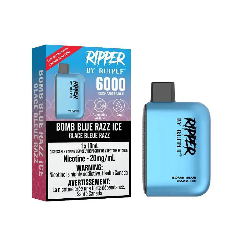 RIPPER 6000 BOMB BLUE RAZZ ICE