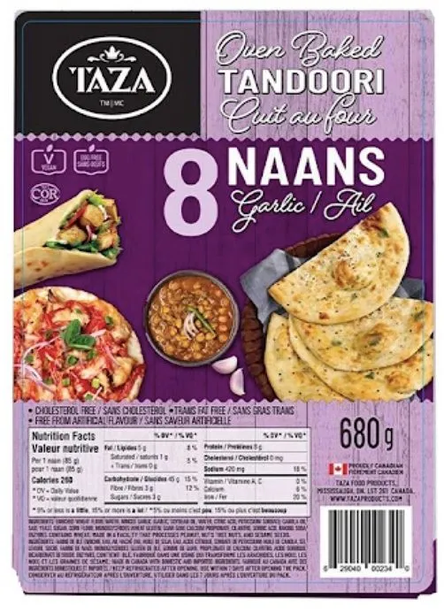 Oven Baked Tandoori Naan 5 for 9.99