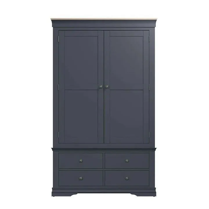 Wilga Grey And Oak 2 Door Wardrobe