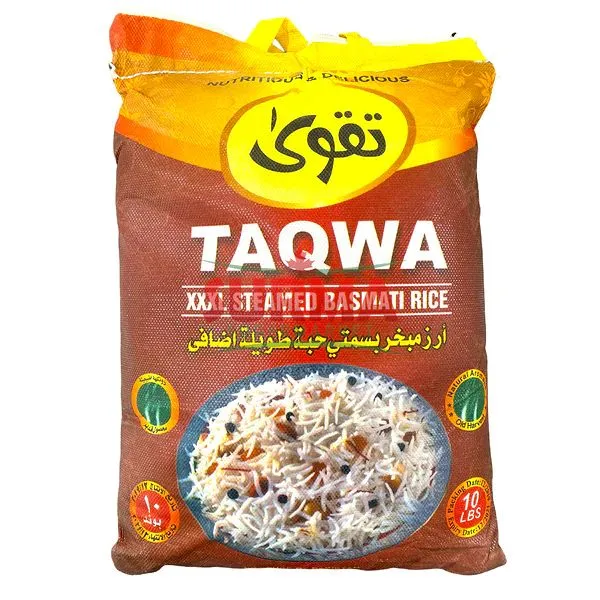 Taqwa Basmati Steamed Rice 10 Lbs