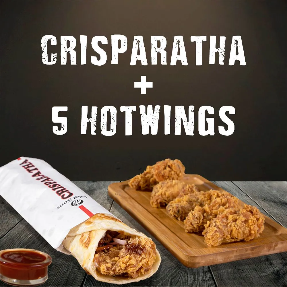 1 CrisParatha With 5 Hot Wings