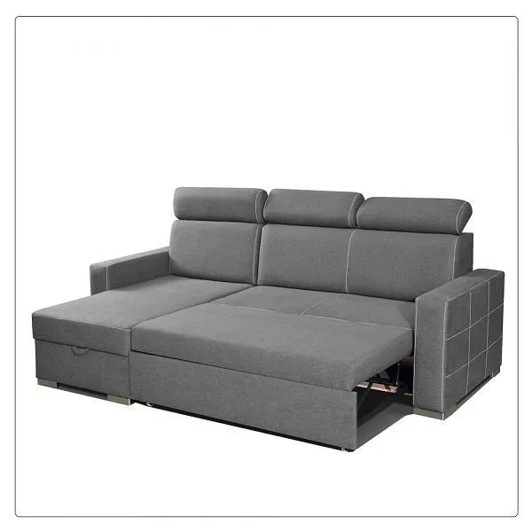 Cust Black L Shape Sofa Bed