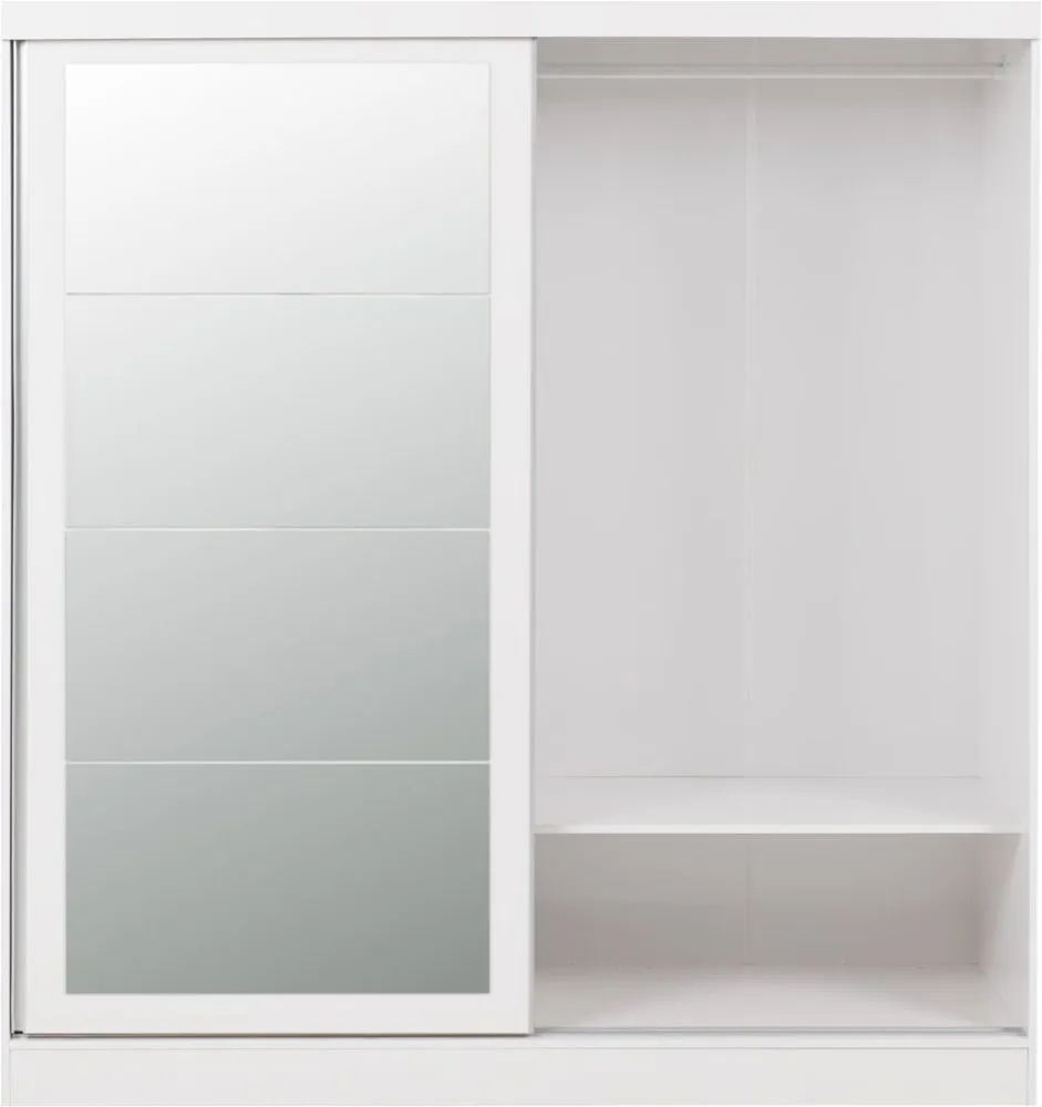 2 Door Sliding Wardrobe White Gloss