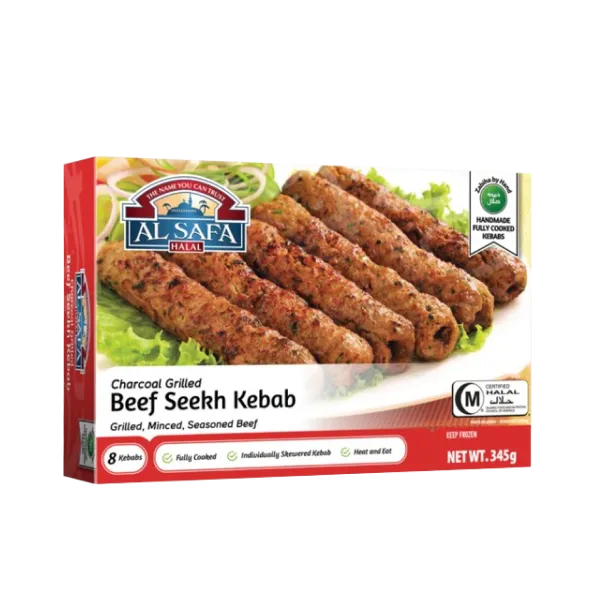 Alsafa Charcoal grilled beef seek kebab 8pieces 345g