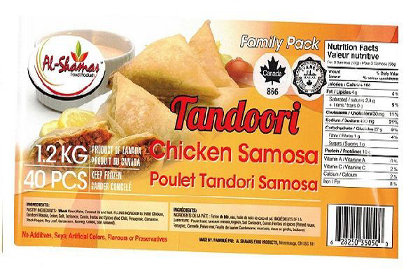 Al Shamas Tandoori Chicken Samosa 1.2kg 40Pcs