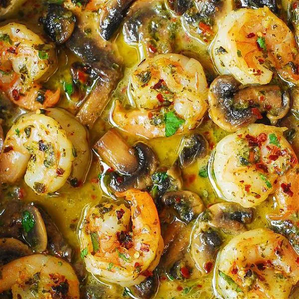 Shrimps With Mushroom & Vegetables