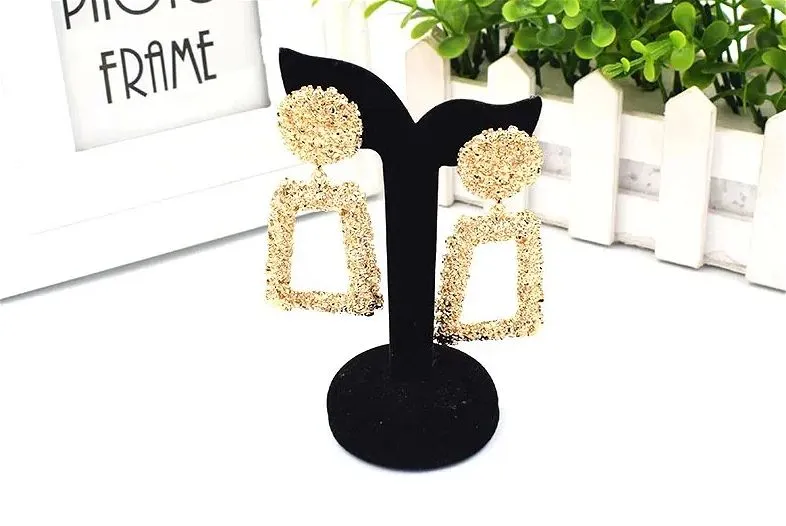 Gold Color Punk Female Earrings