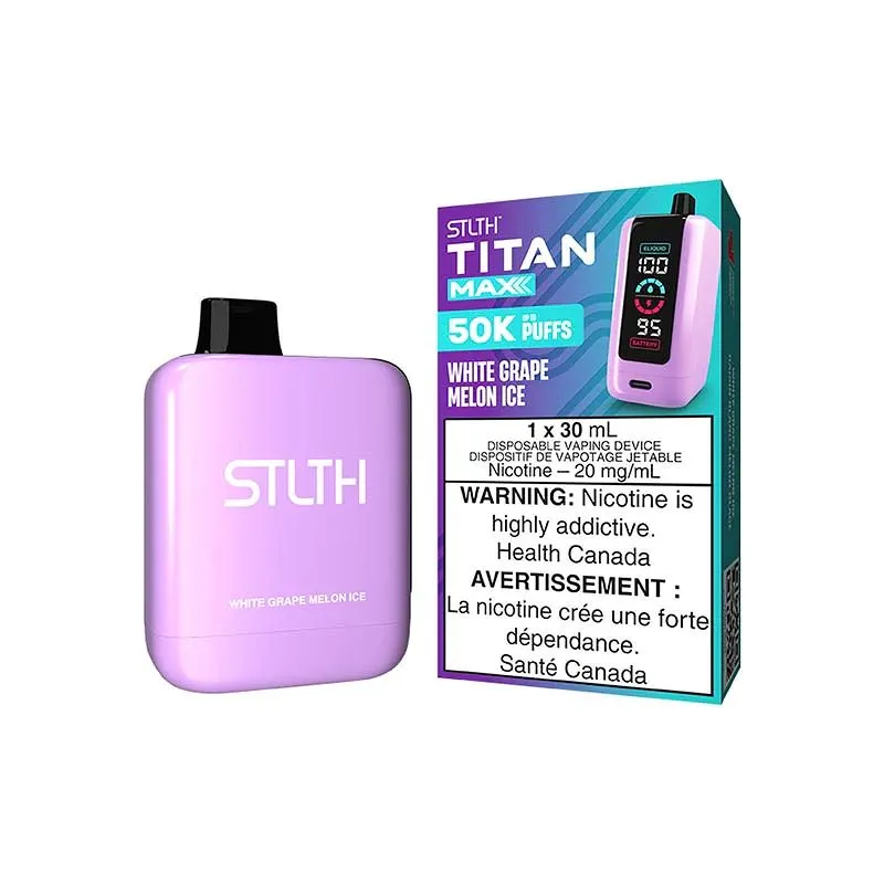 STLTH TITAN MAX 50000 WHITE GRAPE MELON ICE