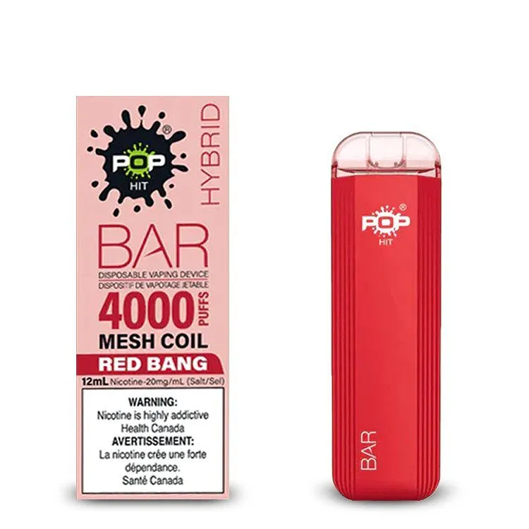 POP HIT HYBRID BAR 4000 RED BANG