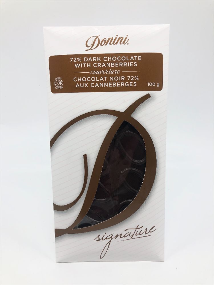 72% Dark Chocolate With Cranberries